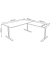 Schreibtisch Form 1, 75cm (H), 160x80cm (BxT), rechteckig, ahorn / silber