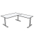 Schreibtisch Form 1, 75cm (H), 160x80cm (BxT), rechteckig, anthrazit / silber