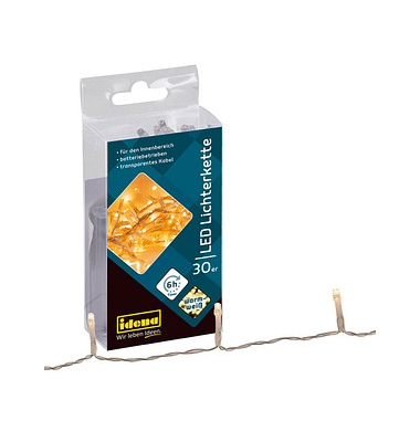 Lichterkette 8582074, 30 LEDs, Länge 2,6m, warmweiß