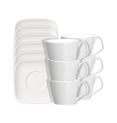 6 Ritzenhoff & Breker Kaffeetassen-Set Arena weiß 180,0 ml