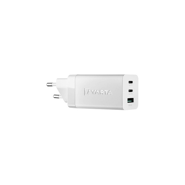 4008496055609 - Ladegerät High Speed 65 W 2x USB-C 1x USB-A bis 3 Geräte laden auch für Laptops geeignet B 35 x T 28 x H 108 mm weiß