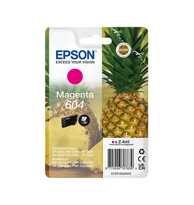 Druckerpatrone 604/T10G34 C13T10G34010 (604), magenta, ca. 130 Seiten