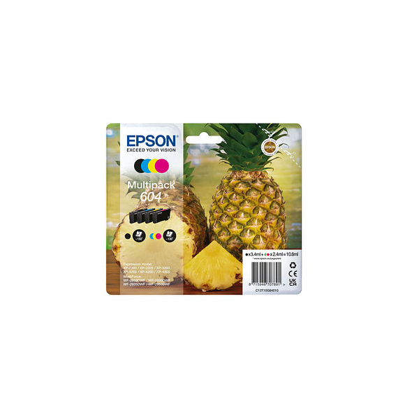 8715946707891 - AKTION EPSON 604 T10G64  schwarz cyan magenta gelb Druckerpatronen 8er-Set  + GRATIS HARIBO Goldbären 10 kg