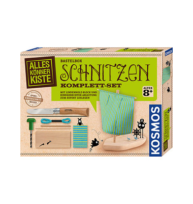 KOSMOS Bastelset Schnitzen Komplett-Set mehrfarbig