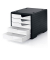styro Schubladenbox styroswingbox  weiß DIN C4 mit 5 Schubladen