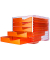 styro Schubladenbox styroswingbox NEONline  neon-orange DIN C4 mit 5 Schubladen
