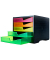 styro Schubladenbox styroswingbox NEONline  neon multi-color DIN C4 mit 5 Schubladen