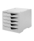 styro Schubladenbox styroswingbox  grau DIN C4 mit 5 Schubladen