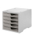 styro Schubladenbox styroswingbox  taupe DIN C4 mit 5 Schubladen