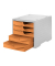 styro Schubladenbox styroswingbox  apricot DIN C4 mit 5 Schubladen