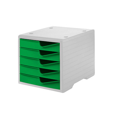 styro Schubladenbox styroswingbox  gecko DIN C4 mit 5 Schubladen