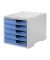 styro Schubladenbox styroswingbox  cornflower DIN C4 mit 5 Schubladen