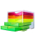 styro Schubladenbox styroswingbox NEONline  neon multi-color DIN C4 mit 5 Schubladen