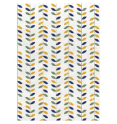 Geschenkpapier 33053 222231, Linien und Blätter , 70cm x 1,5m, bunt