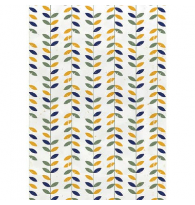 Geschenkpapier 33053 222231, Linien und Blätter , 70cm x 1,5m, bunt