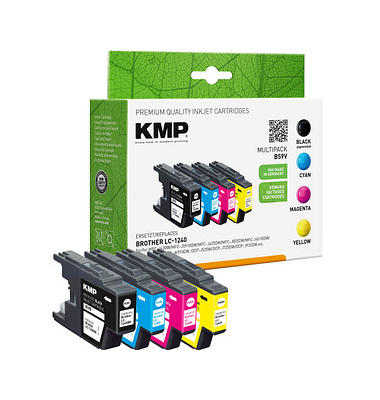 B59V schwarz, cyan, magenta, gelb Tintenpatronen ersetzen brother LC1240VALBP