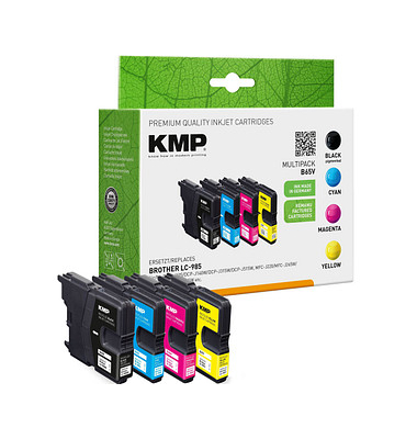 B65V schwarz, cyan, magenta, gelb Tintenpatronen ersetzen brother LC985VALBP