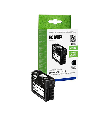 KMP E222X schwarz Tintenpatrone ersetzt EPSON 34XL (T3471)