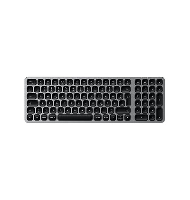 SATECHI Compact Backlit Bluetooth Tastatur kabellos grau, silber