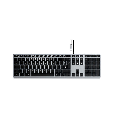 SATECHI SLIM W3 Tastatur kabelgebunden grau, silber