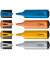 Textmarker FLUO PEPS METALLIC GLITTER, 742000, Etui, 4-farbig sortiert, 1-5mm Keilspitze