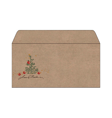 Weihnachtsumschläge Weihnachtsmotiv DU255, Din Lang, 100g
