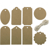 Geschenkanhänger braun Hangtag Set Recycling