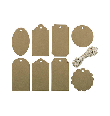 Geschenkanhänger braun Hangtag Set Recycling