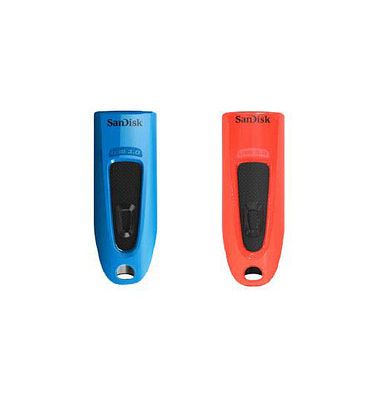 USB-Sticks Ultra rot, blau 32 GB