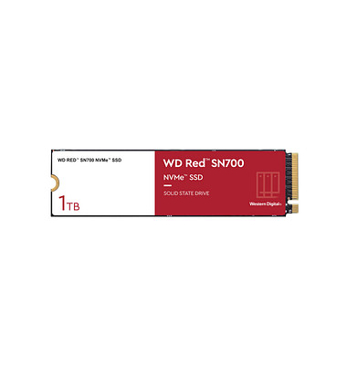 interne Festplatte Red SN700 WDS100T1R0C, rot/weiß, M.2, 1 TB, SSD