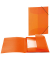 Eckspannmappe 19503, A4 orange transparent PP, mit 3 Einschlagklappen