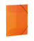 Eckspannmappe 19503, A4 orange transparent PP, mit 3 Einschlagklappen