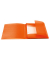 Eckspannmappe 19503, A4 orange transparent PP, mit 3 Einschlagklappen