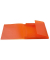 Eckspannmappe 19503, A4 orange transparent PP, mit 3 Einschlagklappen