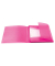 Eckspannmappe 19505, A4 pink transparent PP, mit 3 Einschlagklappen