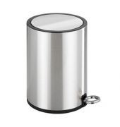 WENKO Monza Kosmetikeimer 3,0 l silber glänzend