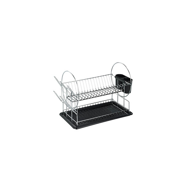 4008838237205 - - Geschirrabtropfer Premium Duo Abtropfgestell Schwarz verchromtes Metall silber glänzend Polypropylen schwarz - schwarz 4008838237205 - - Geschirrabtropfer Premium Duo Abtropfgestell Schwarz verchromtes Metall silber glänzend Polypropylen schwarz - schwarz