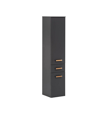 MÖBELPARTNER Badschrank Duo anthrazit 32,7 x 35,3 x 160,1 cm