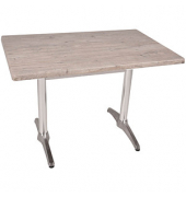 Bistrotisch BRENTA 305420-3, 74cm (H), 110x70cm (BxT), rechteckig, hellbraun / silber