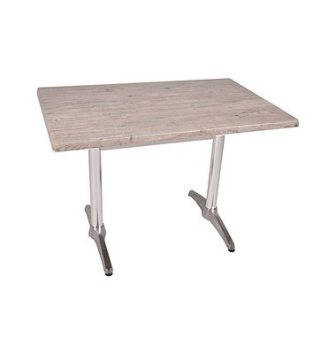 Bistrotisch BRENTA 305420-3, 74cm (H), 110x70cm (BxT), rechteckig, hellbraun / silber