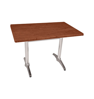 Bistrotisch BRENTA 305426-3, 74cm (H), 110x70cm (BxT), rechteckig, dunkelbraun / silber