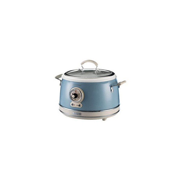 8003705118485 - 2904 05 | Vintage Slowcooker & XL Reiskocher | insgesamt 35 Liter Volumen | 700 Watt | Warmhaltefunktion | blau