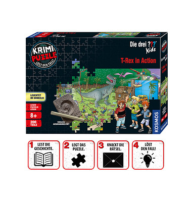 KOSMOS Krimi-Puzzle: Die drei ??? Kids - T-Rex in Action Geschicklichkeitsspiel