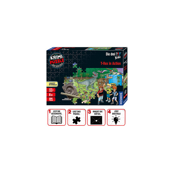 4002051680657 - Krimi-Puzzle Die drei ??? Kids - T-Rex in Action Geschicklichkeitsspiel 4002051680657 KOSMOS 4002051680657 - Krimi-Puzzle Die drei ??? Kids - T-Rex in Action Geschicklichkeitsspiel 4002051680657 KOSMOS
