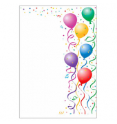 Motivpapier bunte Luftballon Motiv DIN A4 100 gqm