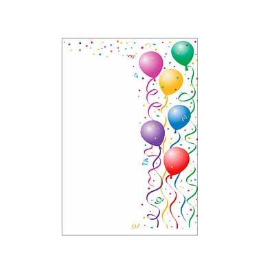 Motivpapier bunte Luftballon Motiv DIN A4 100 gqm Motivpapier bunte Luftballon Motiv DIN A4 100 gqm