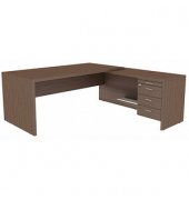 Schreibtischkombination T45 T4MCD180/ECECSZ, 76,8cm (H), 200x194cm (BxT), L-Form, eukalyptus / eukalyptus