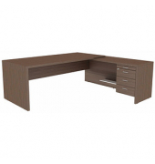 Schreibtischkombination T45 T4MCD200/ECECSZ, 76,8cm (H), 220x194cm (BxT), L-Form, eukalyptus / eukalyptus