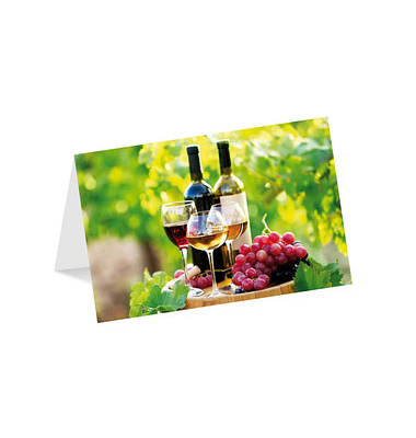 Grußkarten Wein LU1787 11,5cm x 11,5cm (BxH) 260g Motiv Chromopapier FSC