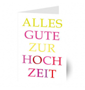 Glückwunschkarten bunte Schrift LU780 11,5cm x 17,5cm (BxH) 260g Motiv Chromopapier FSC
